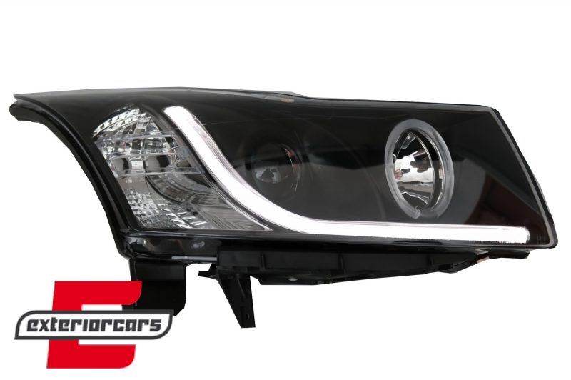 Prednji svjetla LED Angel Eyes DAYLINE dizajn (crna) - Slika 6