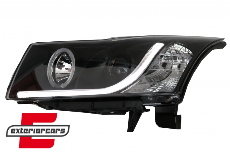 Prednji svjetla LED Angel Eyes DAYLINE dizajn (crna) - Slika 7