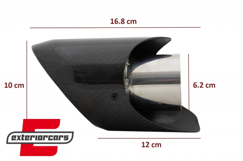 Univerzalni nastavak auspuha Carbon polirani look - Slika 5