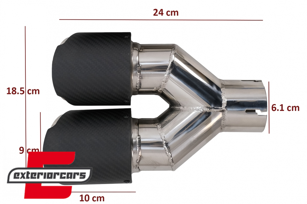 Univerzalni nastavci auspuha Carbon polirani look - Slika 2