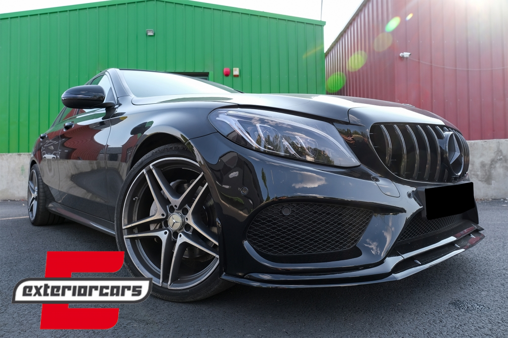 Prednji nastavak branika Edition 1 dizajn (mat crna) / Mercedes C-klasa W205 S205 A205 C205 (2014-2018) Limuzina T-Model Coupe Cabrio - Slika 5