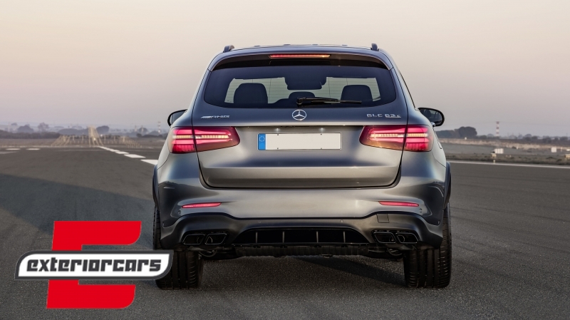 Difuzor zraka & nastavci auspuha GLC63 AMG dizajn (crna) / Mercedes GLC X253 SUV (2015-07.2019) - Slika 20