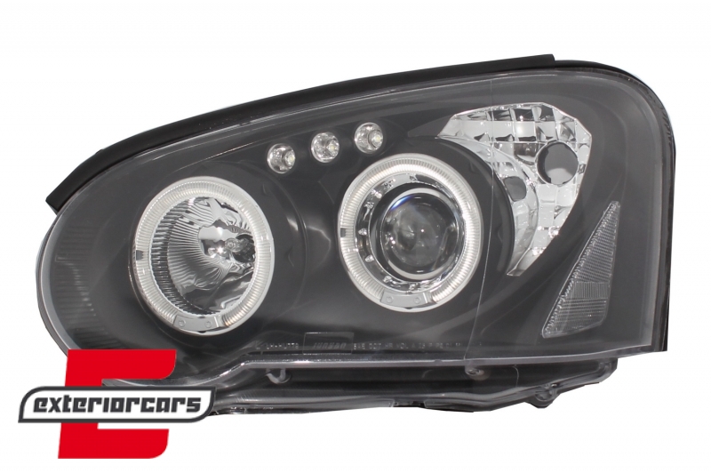Prednja svjetla Angel Eyes (crna) / Subaru Impreza II GD (2003-2005) - Slika 3