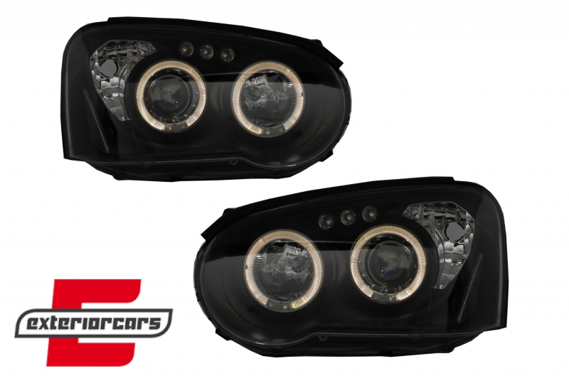 Prednja svjetla Angel Eyes (crna) / Subaru Impreza II GD (2003-2005) - Slika 5