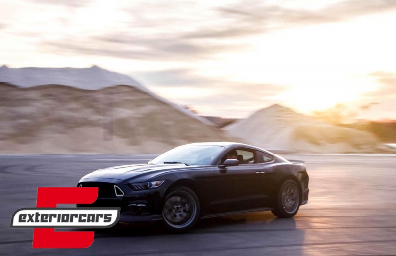 Prednja maska & LED DRL RTR dizajn (mat crna) / Ford Mustang Mk6 VI (2015-2017) - Slika 7