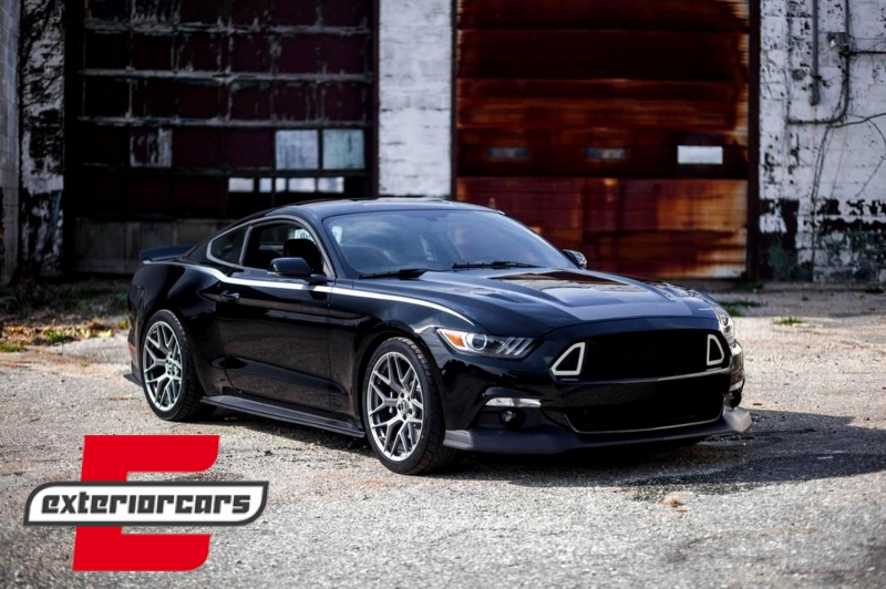 Prednja maska & LED DRL RTR dizajn (mat crna) / Ford Mustang Mk6 VI (2015-2017) - Slika 8