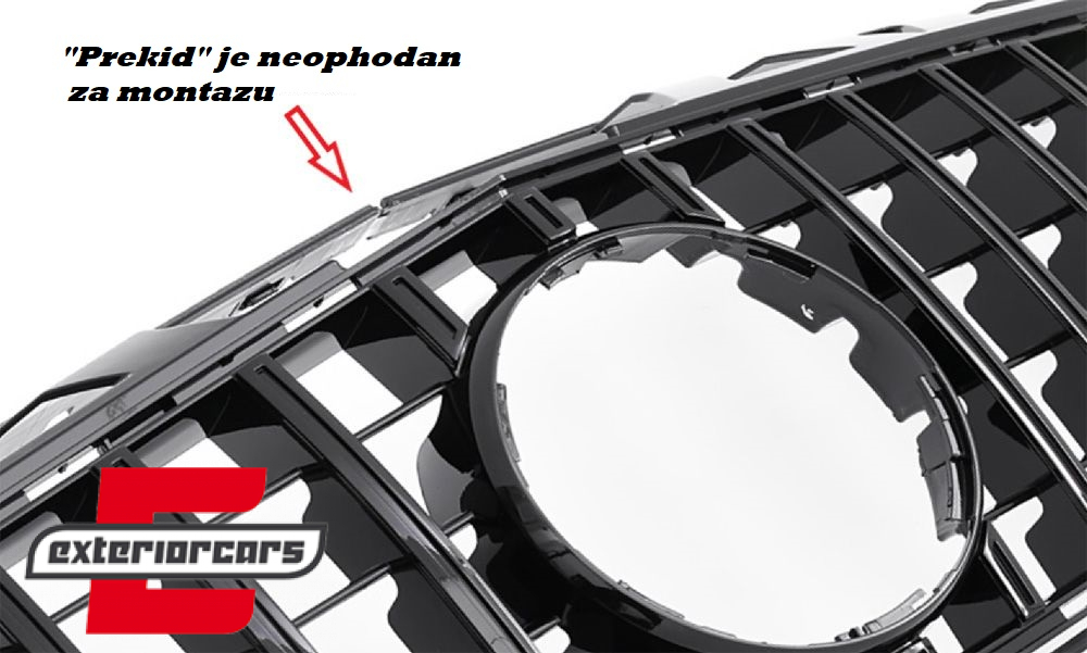 Prednja maska GT-R Panamericana dizajn (piano crna) / Mercedes CLS W218 C118 (2011-2014) X218 Shooting Brake (2012-2014) - Slika 2