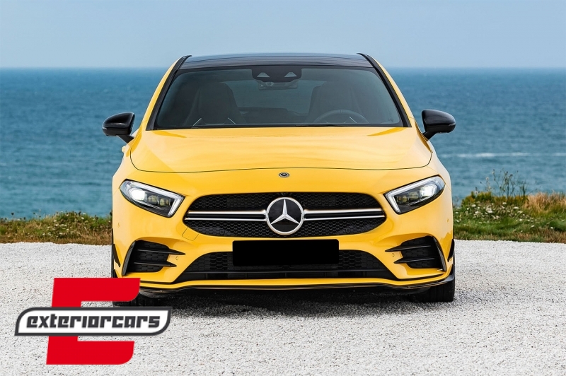Prednji splitteri A45 AMG dizajn (piano crna) / MERCEDES A klasa W177 Hatchback V177 Limuzina (04.2018-12.2022) - Slika 9