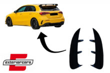Bočni flapovi zadnjeg branika A35 AMG dizajn (piano crna) / Mercedes A-klasa W177 (04.2018-12.2022)