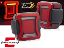 Full LED stražnja svjetla Dinamički StartUp & SEQ žmigavci (crvena) / Jeep Wrangler JL (2018-2023)
