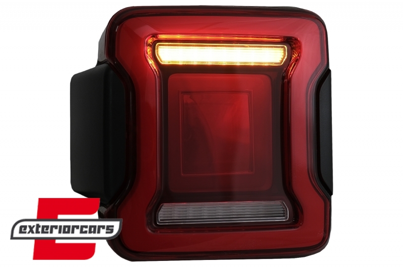 Full LED stražnja svjetla Dinamički StartUp & SEQ žmigavci (crvena) / Jeep Wrangler JL (2018-2023) - Slika 11
