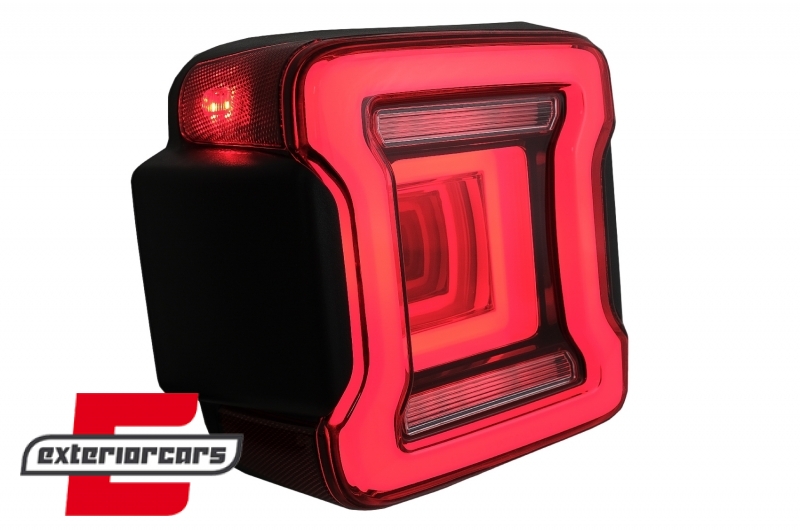 Full LED stražnja svjetla Dinamički StartUp & SEQ žmigavci (crvena) / Jeep Wrangler JL (2018-2023) - Slika 13