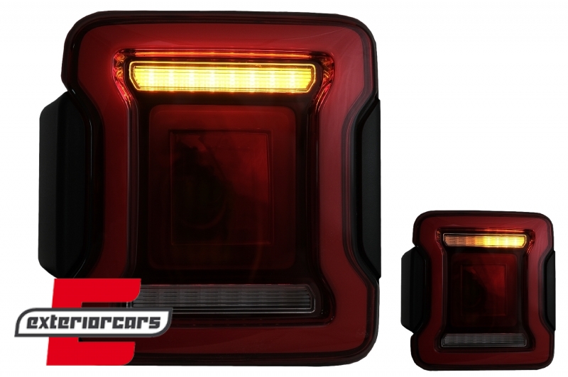 Full LED stražnja svjetla Dinamički StartUp & SEQ žmigavci (crvena) / Jeep Wrangler JL (2018-2023) - Slika 17