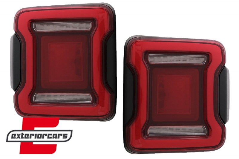 Full LED stražnja svjetla Dinamički StartUp & SEQ žmigavci (crvena) / Jeep Wrangler JL (2018-2023) - Slika 4