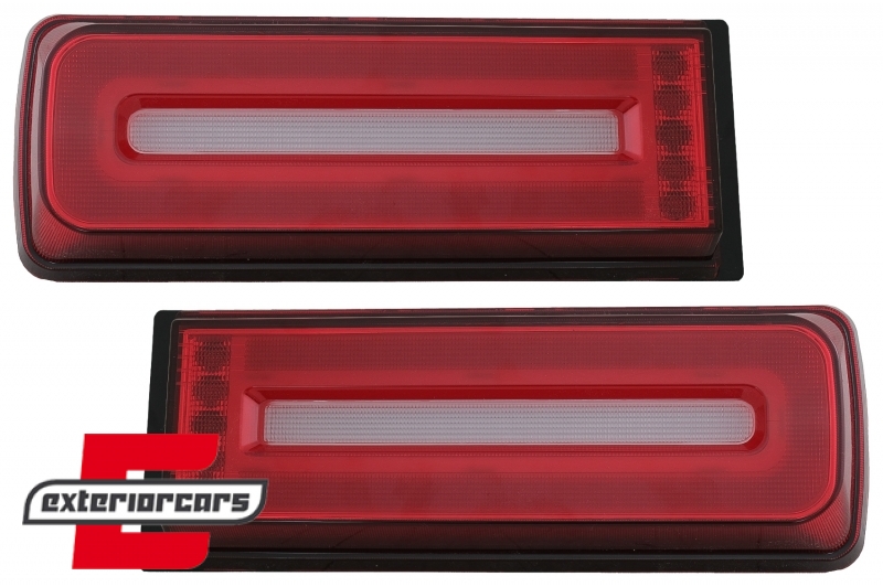 Full LED stražnja svjetla SEQ žmigavci 2018 Facelift dizajn (crvena/smoke) / Mercedes G-klasa W463 (2008-2017) - Slika 14
