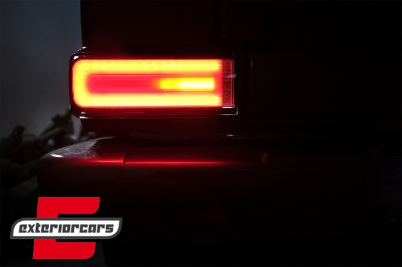 Full LED stražnja svjetla SEQ žmigavci 2018 Facelift dizajn (crvena/smoke) / Mercedes G-klasa W463 (2008-2017) - Slika 18