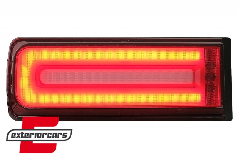 Full LED stražnja svjetla SEQ žmigavci 2018 Facelift dizajn (crvena/smoke) / Mercedes G-klasa W463 (2008-2017) - Slika 2