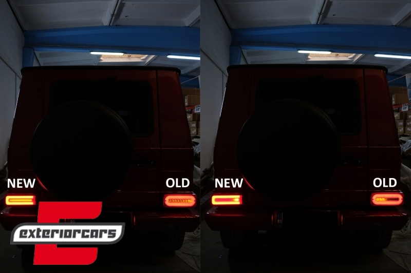 Full LED stražnja svjetla SEQ žmigavci 2018 Facelift dizajn (crvena/smoke) / Mercedes G-klasa W463 (2008-2017) - Slika 20