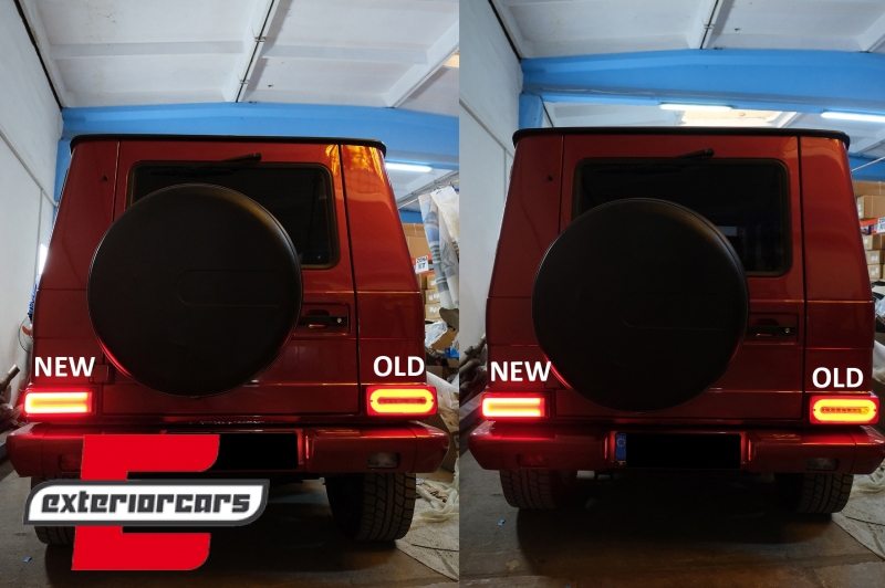 Full LED stražnja svjetla SEQ žmigavci 2018 Facelift dizajn (crvena/smoke) / Mercedes G-klasa W463 (2008-2017) - Slika 21