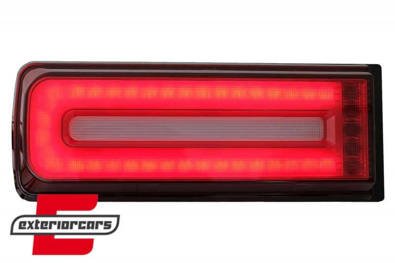 Full LED stražnja svjetla SEQ žmigavci 2018 Facelift dizajn (crvena/smoke) / Mercedes G-klasa W463 (2008-2017) - Slika 4