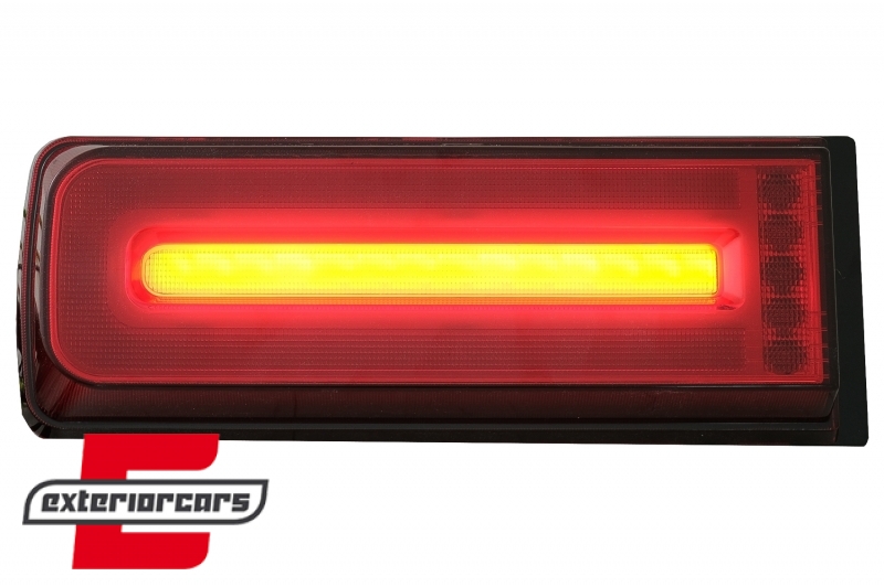 Full LED stražnja svjetla SEQ žmigavci 2018 Facelift dizajn (crvena/smoke) / Mercedes G-klasa W463 (2008-2017) - Slika 6