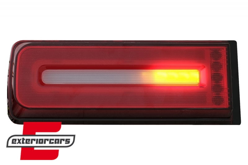 Full LED stražnja svjetla SEQ žmigavci 2018 Facelift dizajn (crvena/smoke) / Mercedes G-klasa W463 (2008-2017) - Slika 7