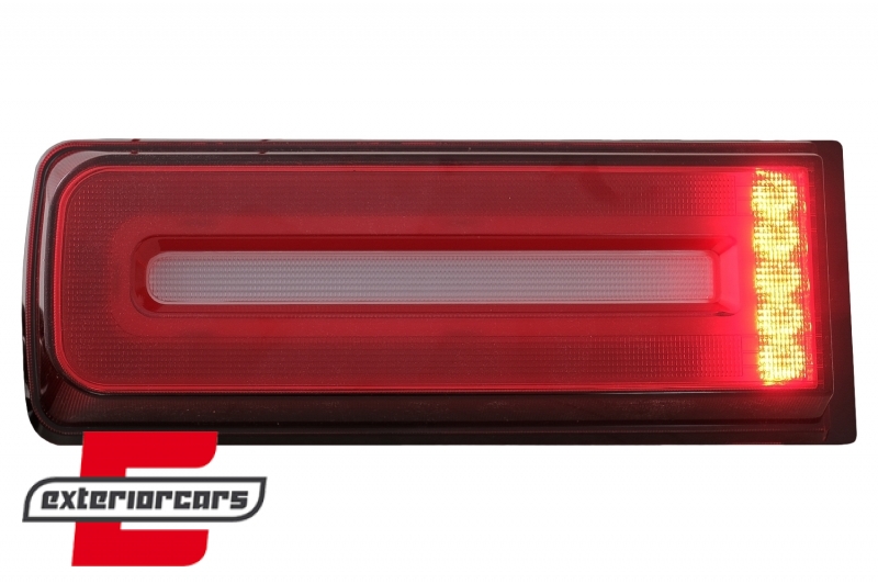 Full LED stražnja svjetla SEQ žmigavci 2018 Facelift dizajn (crvena/smoke) / Mercedes G-klasa W463 (2008-2017) - Slika 9