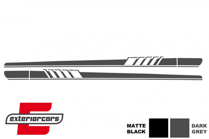 Naljepnice C63 AMG dizajn (tamno siva) / MERCEDES C-klasa C205 Coupe A205 Cabrio (2014-2020) - Slika 4