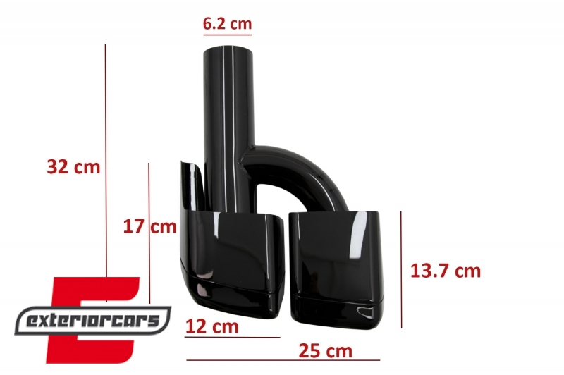 Nastavci auspuha AMG dizajn (black edition) / Mercedes W221 W164 W166 W212 W218 S-klasa E-klasa CLS ML - Slika 4