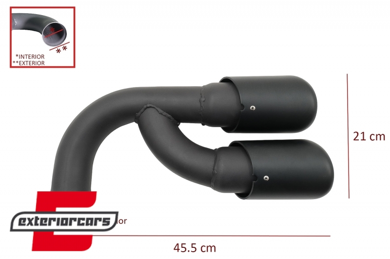 Nastavci auspuha GTS dizajn (mat crna) / Porsche Cayenne 92A V6 V8 Diesel (05.2010-09.2014) - Slika 4