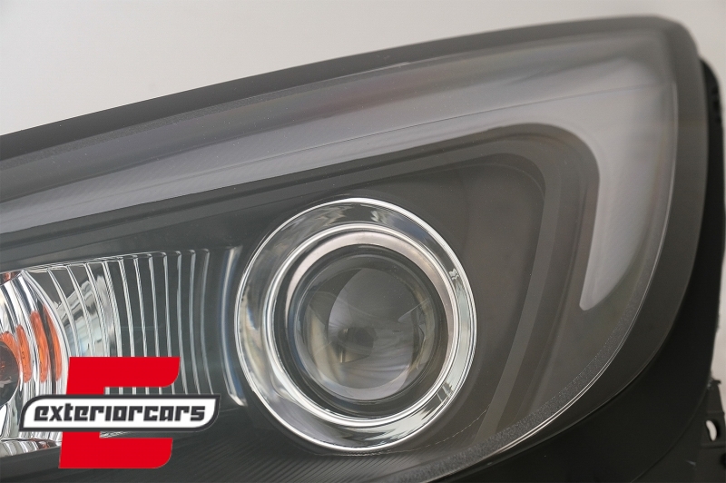 Prednja svjetla LED DRL TubeLight dizajn (crna) / Opel Astra J (2010-2015) - Slika 12