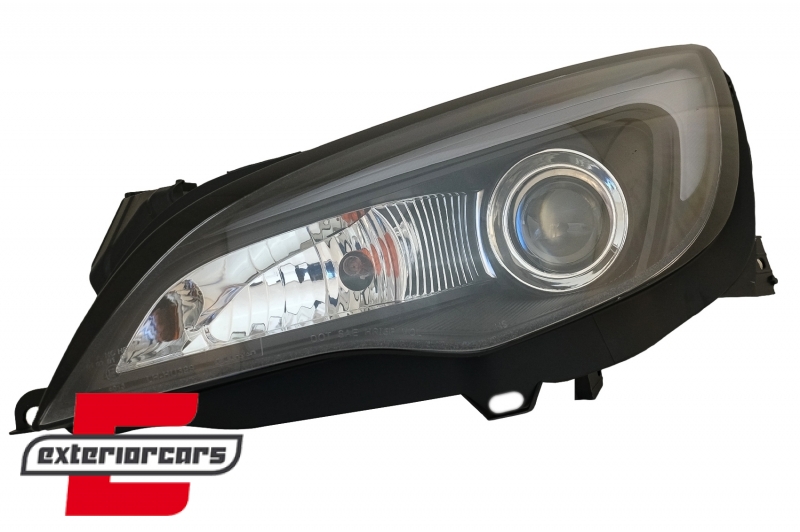 Prednja svjetla LED DRL TubeLight dizajn (crna) / Opel Astra J (2010-2015) - Slika 8