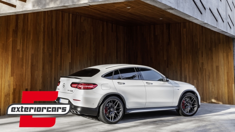 Difuzor zraka & nastavci auspuha GLC63 AMG dizajn (chrome) / Mercedes GLC Coupe C253 Sport Line (2015-2019) - Slika 19