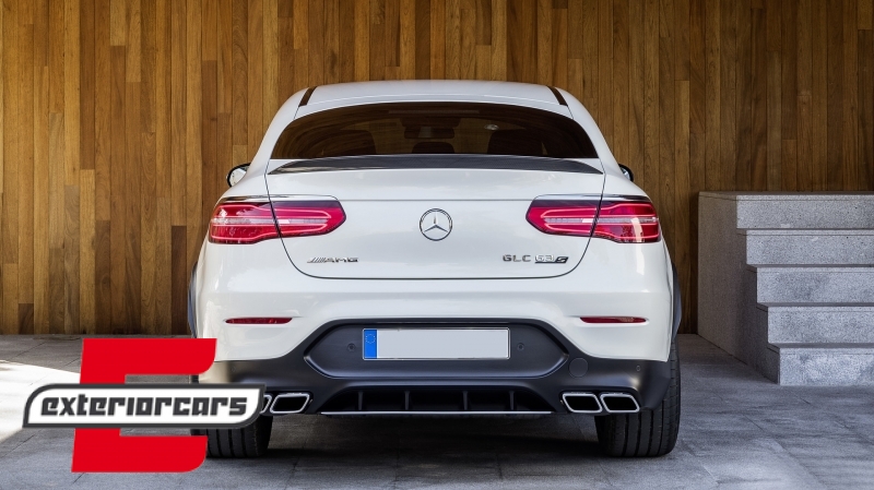 Difuzor zraka & nastavci auspuha GLC63 AMG dizajn (chrome) / Mercedes GLC Coupe C253 Sport Line (2015-2019) - Slika 20