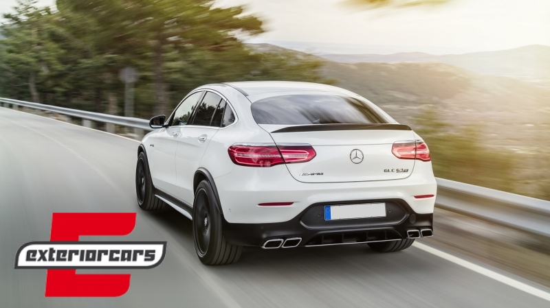 Difuzor zraka & nastavci auspuha GLC63 AMG dizajn (chrome) / Mercedes GLC Coupe C253 Sport Line (2015-2019) - Slika 21