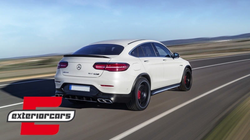 Difuzor zraka & nastavci auspuha GLC63 AMG dizajn (chrome) / Mercedes GLC Coupe C253 Sport Line (2015-2019) - Slika 22
