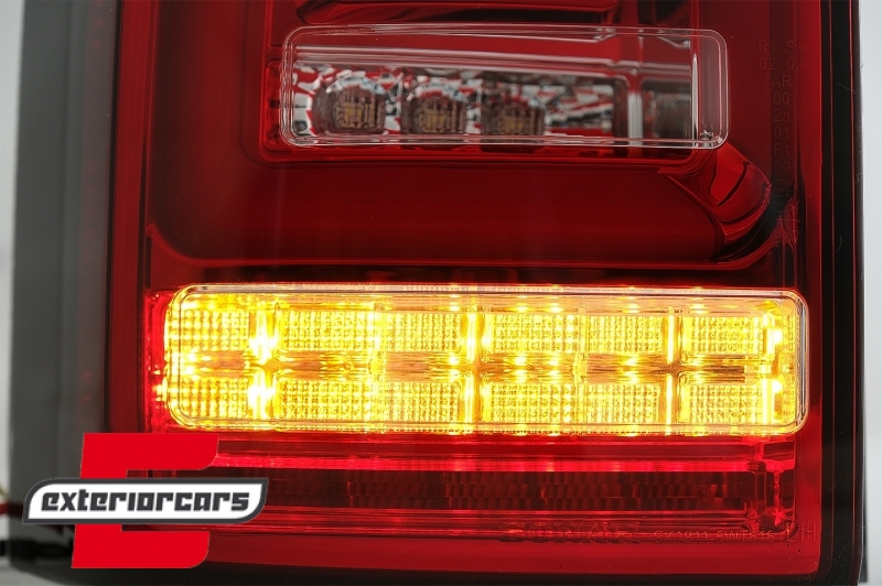 Full LED stražnja svjetla LedBar SEQ žmigavci (crvena/kristal) / VW Transporter Multivan Caravelle T6 (2015-2019) - Slika 13