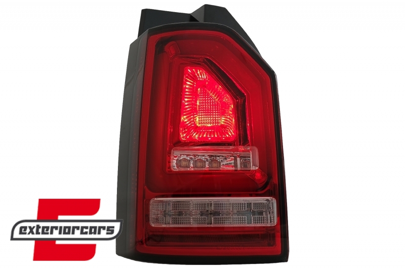 Full LED stražnja svjetla LedBar SEQ žmigavci (crvena/kristal) / VW Transporter Multivan Caravelle T6 (2015-2019) - Slika 14