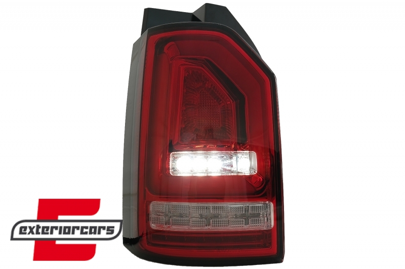 Full LED stražnja svjetla LedBar SEQ žmigavci (crvena/kristal) / VW Transporter Multivan Caravelle T6 (2015-2019) - Slika 7