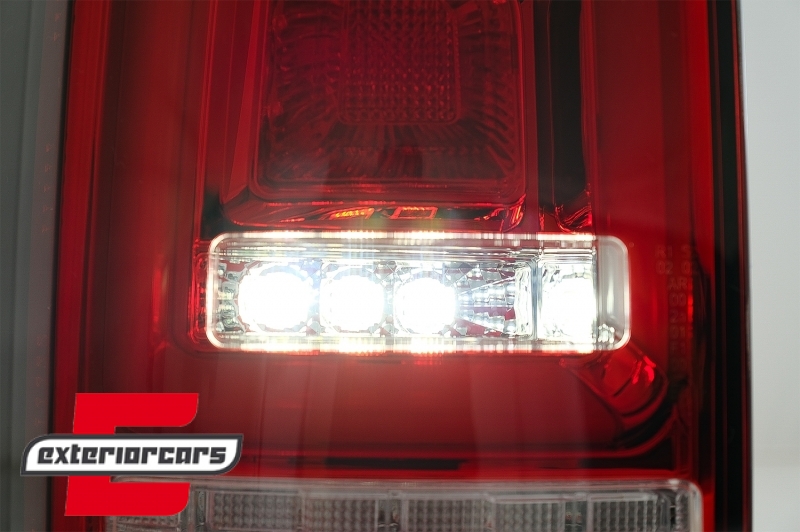 Full LED stražnja svjetla LedBar SEQ žmigavci (crvena/kristal) / VW Transporter Multivan Caravelle T6 (2015-2019) - Slika 8