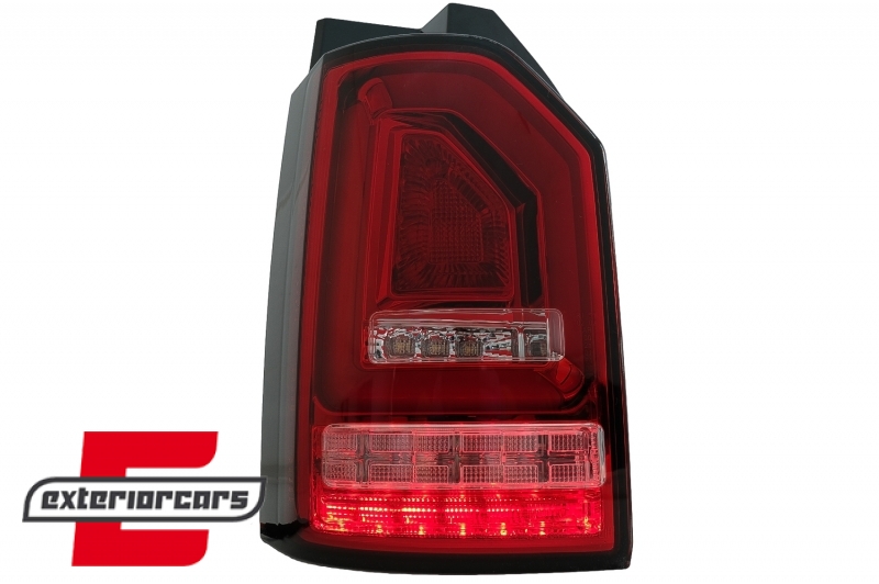 Full LED stražnja svjetla LedBar SEQ žmigavci (crvena/kristal) / VW Transporter Multivan Caravelle T6 (2015-2019) - Slika 9