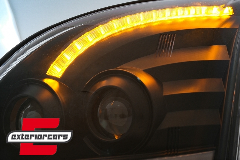 LED prednja svjetla TubeLight SEQ (crna) / Toyota Land Cruiser FJ120 (2003-2009) - Slika 5