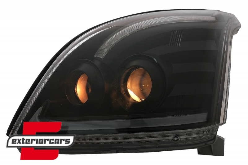 LED prednja svjetla TubeLight SEQ (crna) / Toyota Land Cruiser FJ120 (2003-2009) - Slika 8