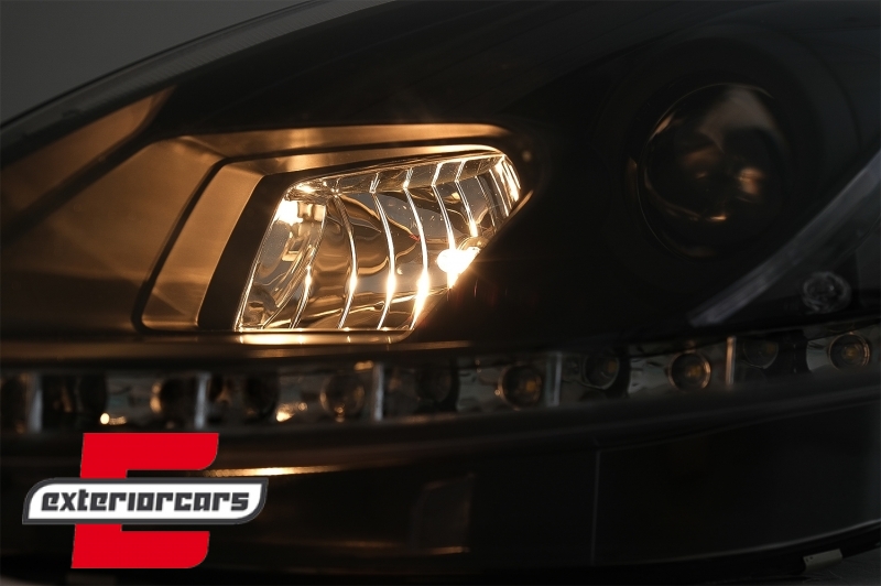 Prednja svjetla LED DAYLIGHT (crna) / Fiat Grande Punto (2008-2009) - Slika 11