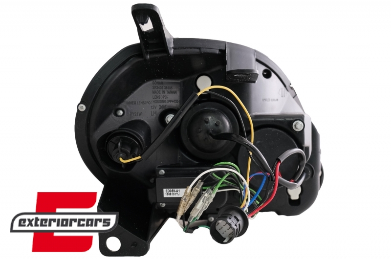 Prednja svjetla LED DAYLIGHT (crna) / Fiat Grande Punto (2008-2009) - Slika 12