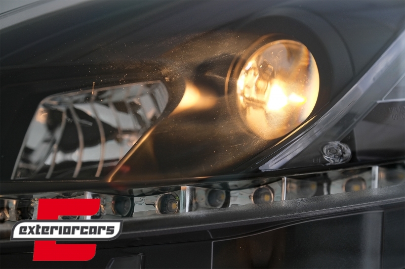 Prednja svjetla LED DAYLIGHT (crna) / Fiat Grande Punto (2008-2009) - Slika 7