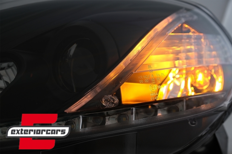 Prednja svjetla LED DAYLIGHT (crna) / Fiat Grande Punto (2008-2009) - Slika 9