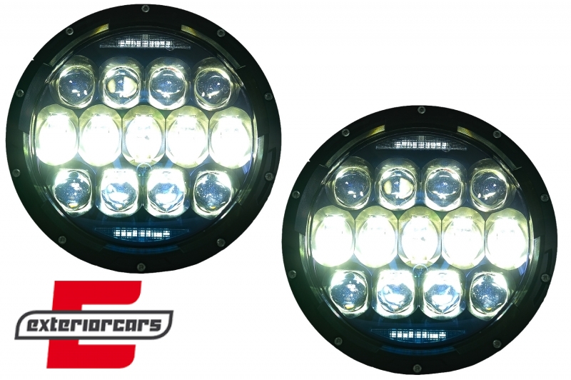 CREE LED prednji farovi Amber Halo DRL 7 Inch / Jeep Wrangler TJ & JK (1997-2018) - Slika 10