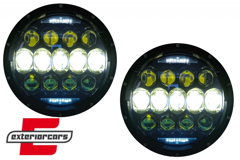CREE LED prednji farovi Amber Halo DRL 7 Inch / Jeep Wrangler TJ & JK (1997-2018) - Slika 7