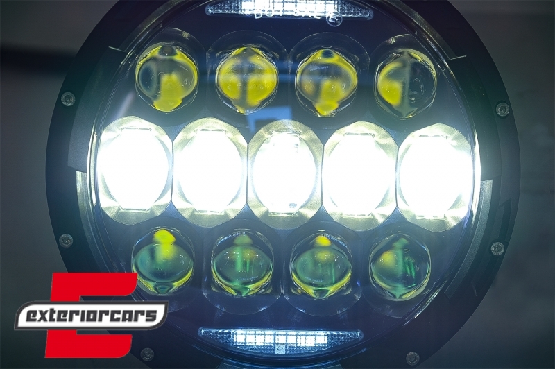 CREE LED prednji farovi Amber Halo DRL 7 Inch / Jeep Wrangler TJ & JK (1997-2018) - Slika 9